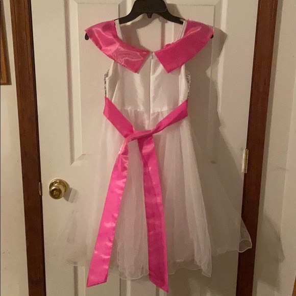 Pink silver and white girls party dress. - Picture 2 of 2